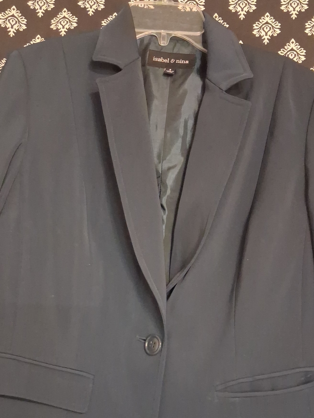 Isabel & Nina Women's Navy Single-Button Blazer